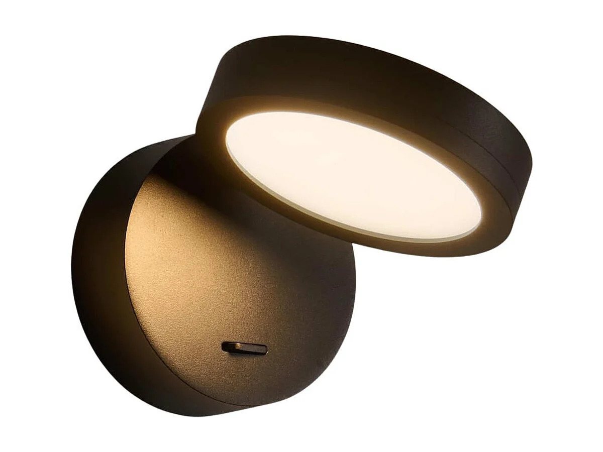 Applique noire LED 6W minimaliste pour tête de lit - Kechia