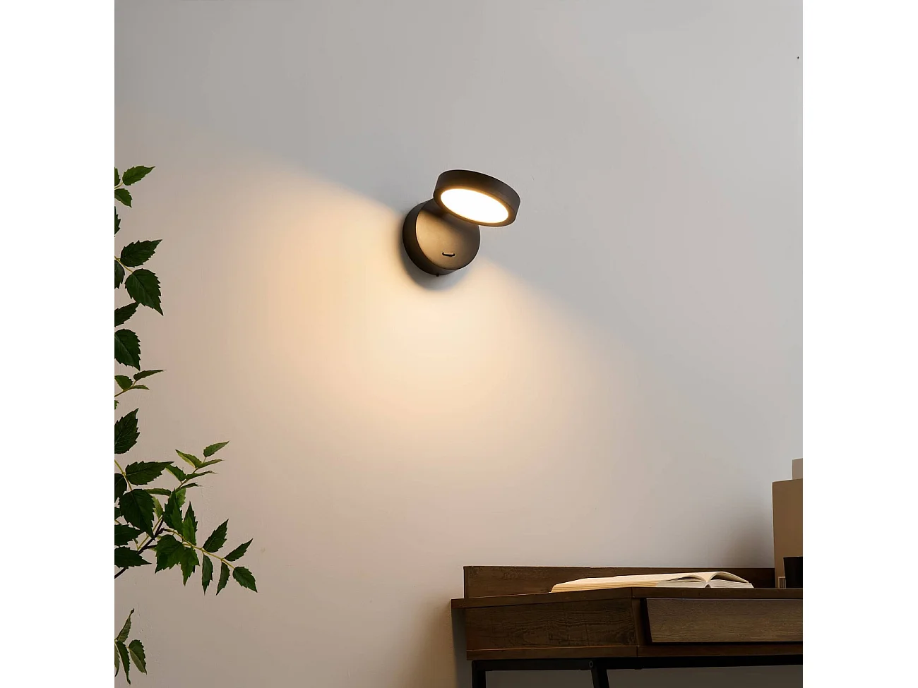 Applique noire LED 6W minimaliste pour tête de lit - Kechia