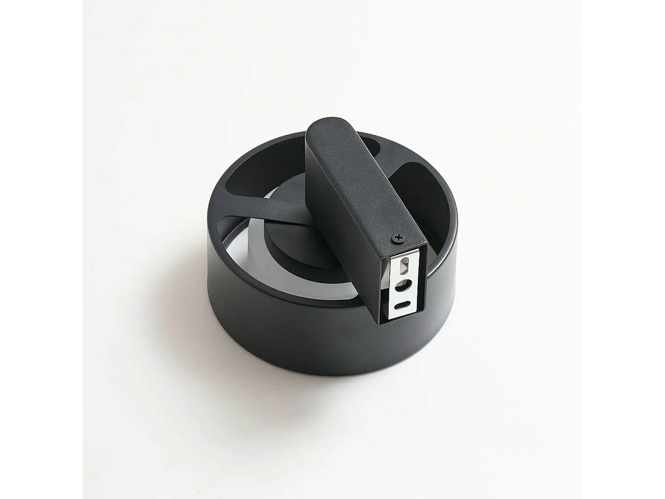 Applique murale noire en métal avec tête ronde LED - Prins