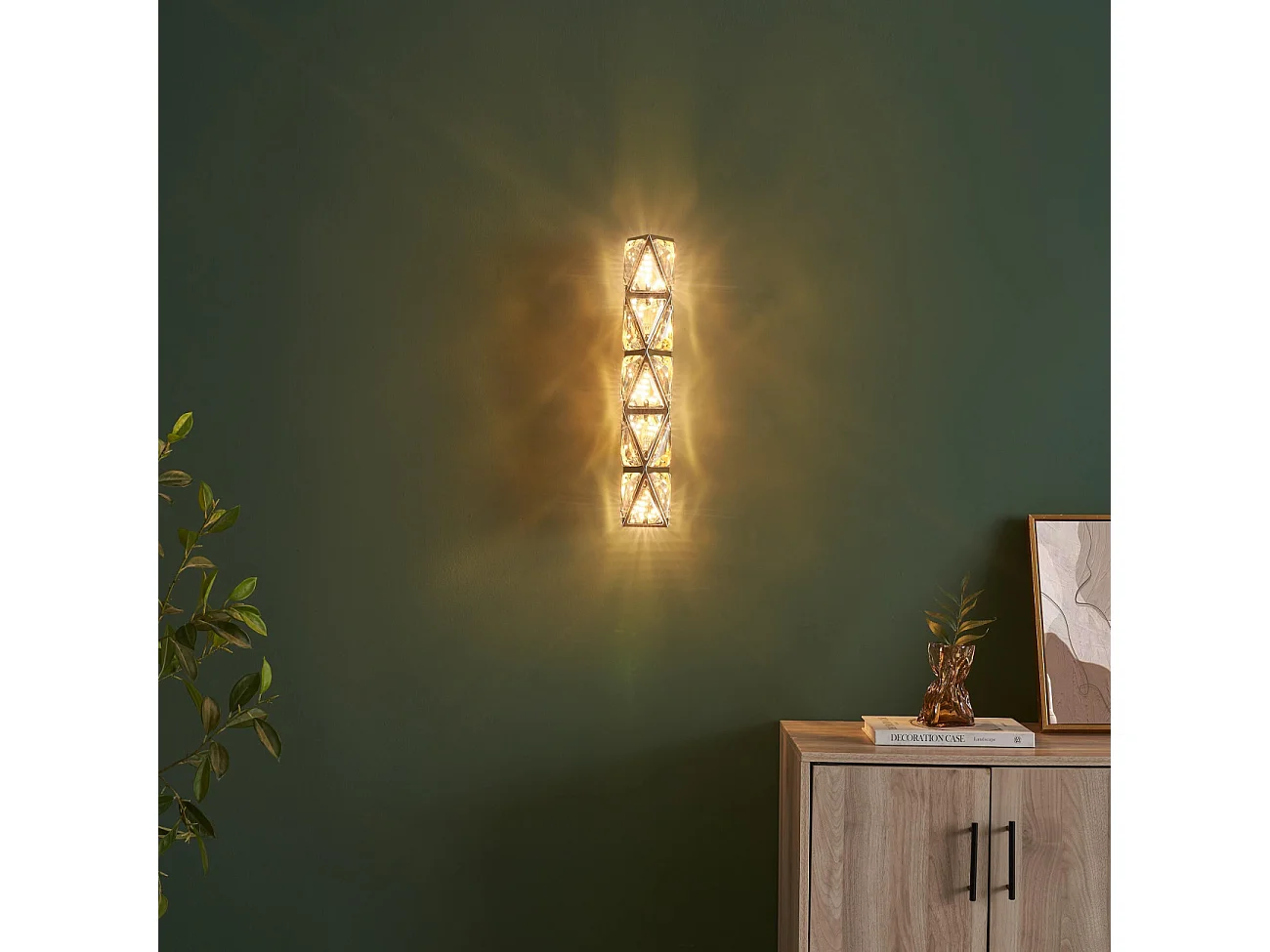 Applique dorée ultra chic en métal et cristaux décoratifs LED - Dalina