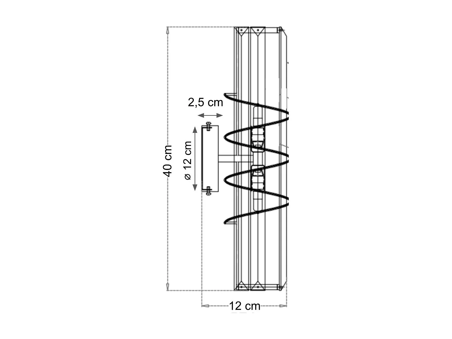 Applique dorée verre transparent et ornement en spirale - Daryna