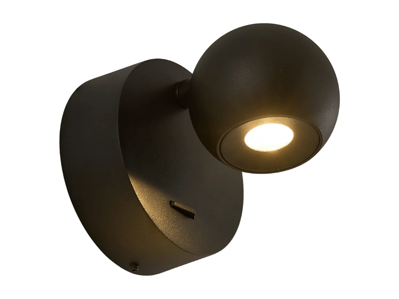 Liseuse noire discrète au design épuré LED intégrée - Loën