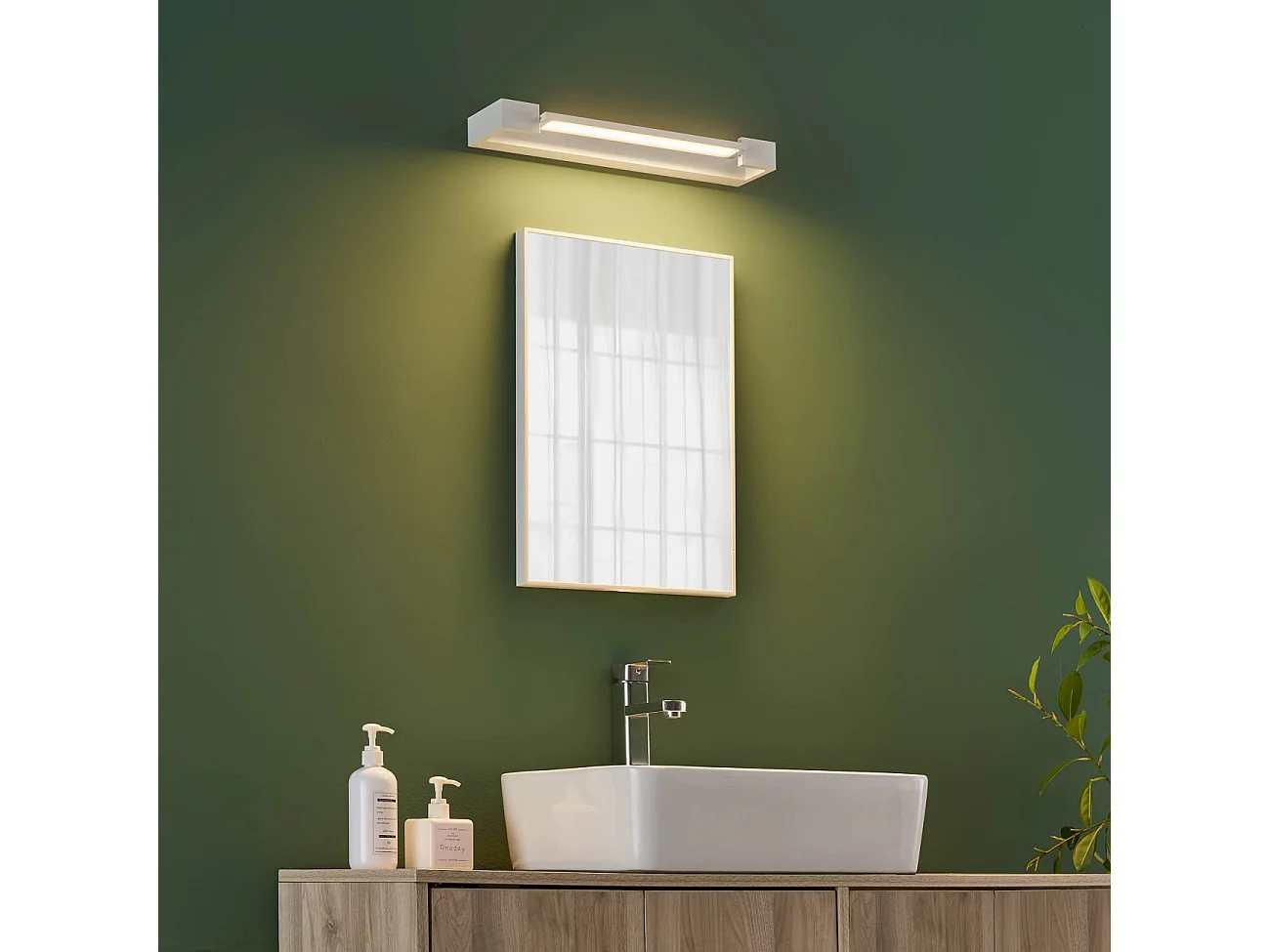 Longue applique blanche LED avec barre pivotante à 350° - Orlène