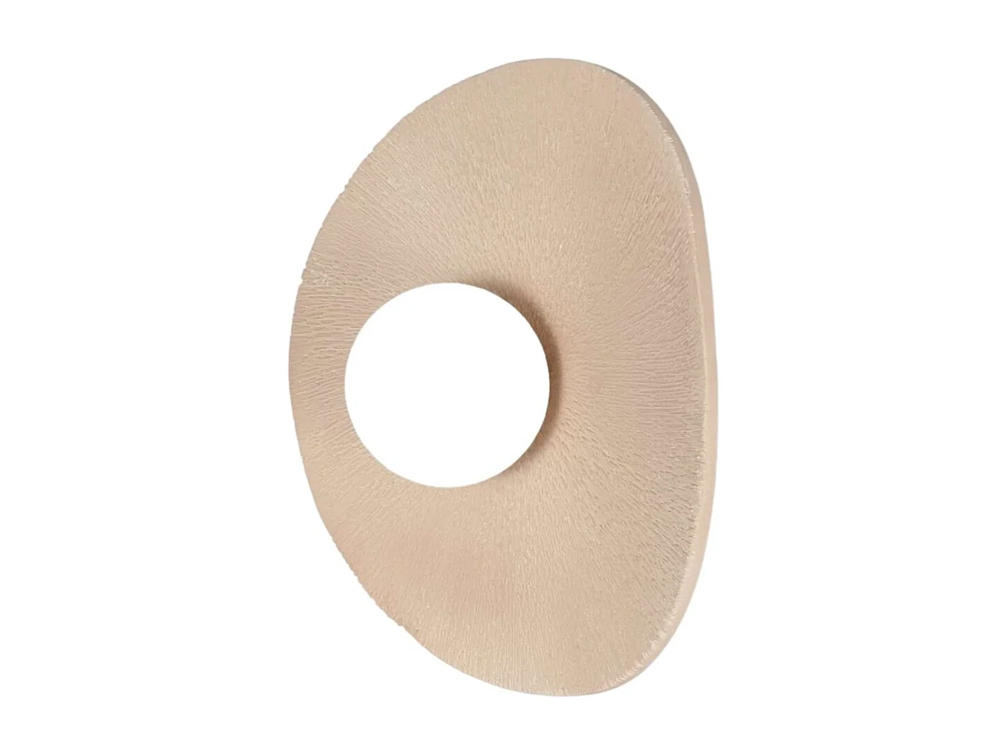 Applique ou plafonnier en céramique texturée et verre blanc - Niria