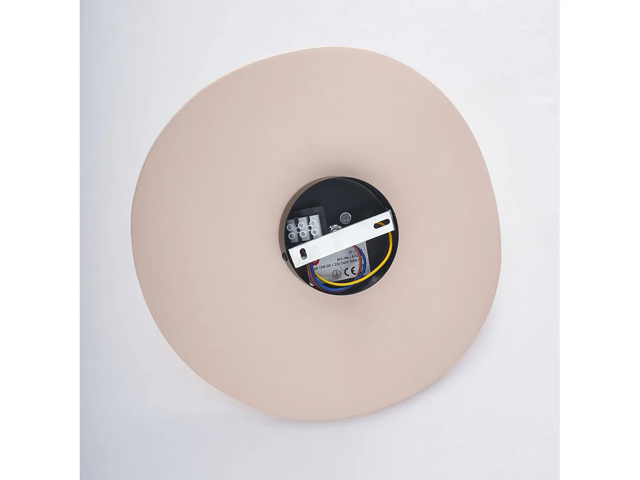 Applique ou plafonnier en céramique texturée et verre blanc - Niria