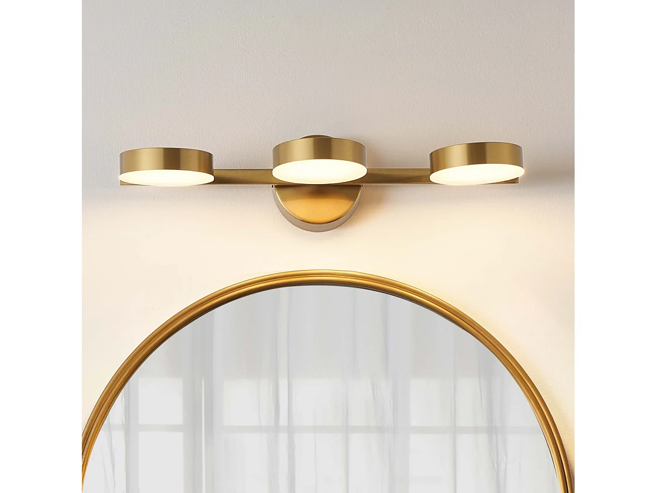 Applique triple laiton LED intégrée 3 spots orientables - Syloria