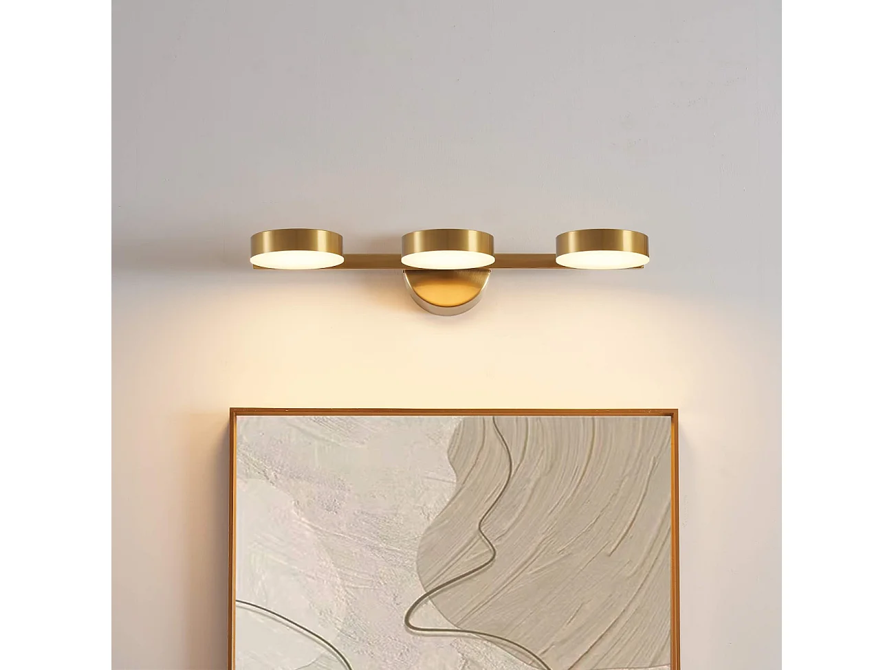 Applique triple laiton LED intégrée 3 spots orientables - Syloria