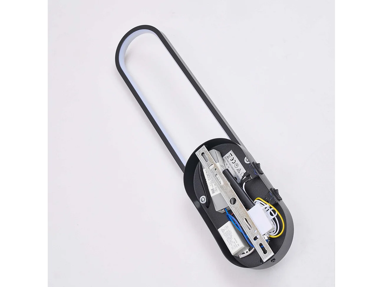 Applique liseuse LED intégrée finition noire double interrupteur - Jena