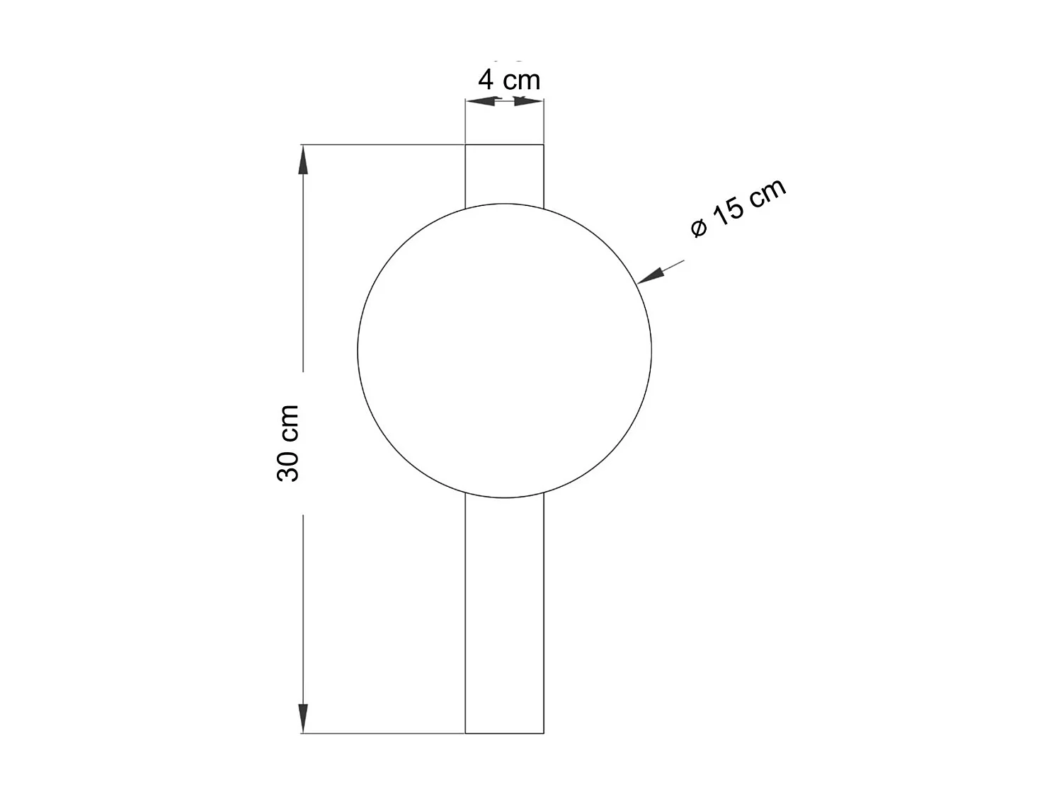 Applique moderne boule en verre et socle fin laiton - Noava
