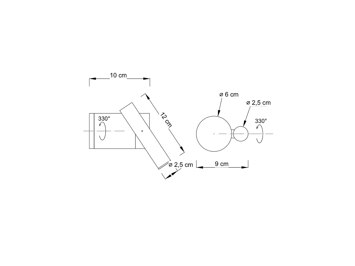 Applique liseuse orientable et dimmable design chromé - Isévia