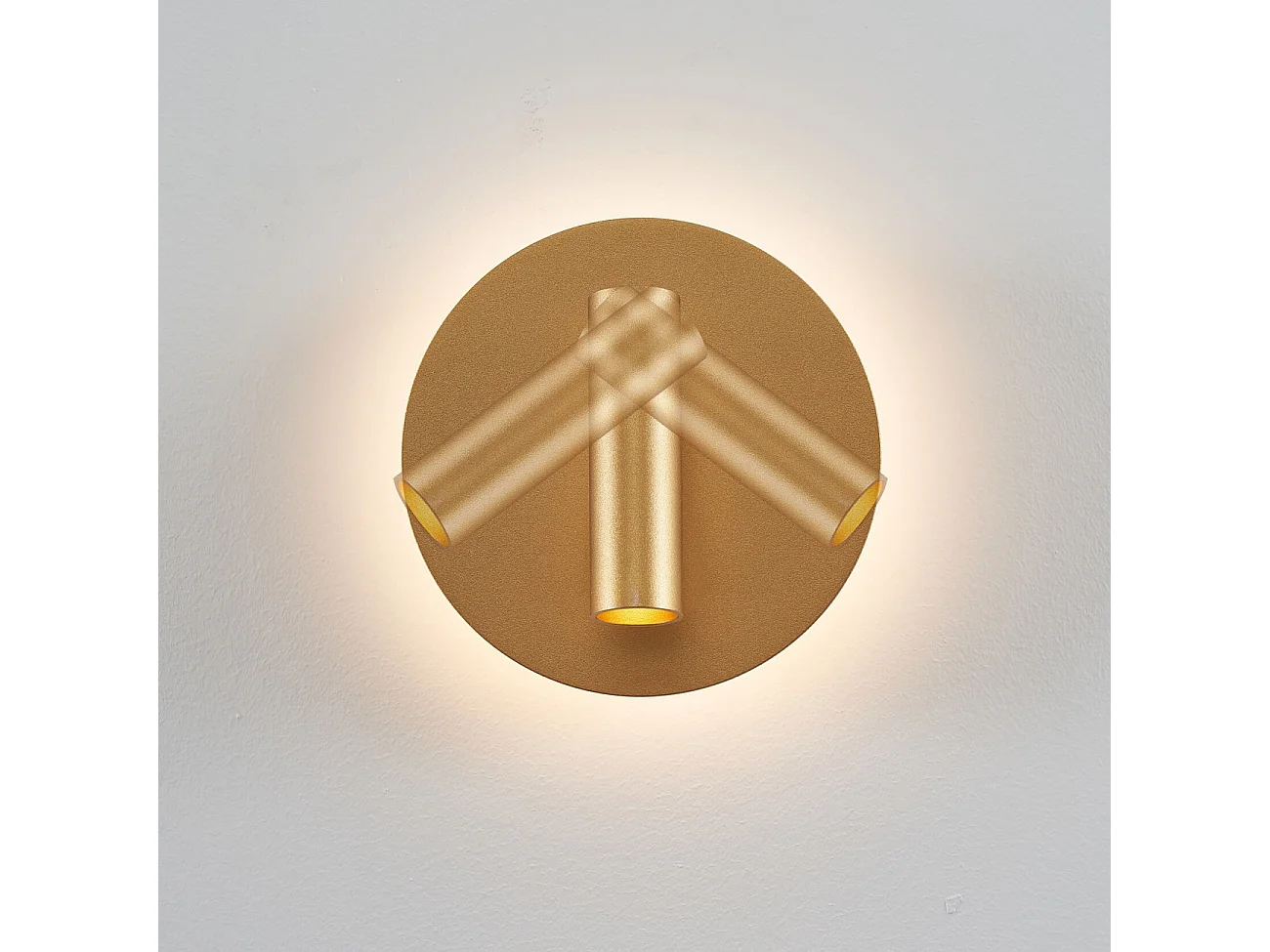 Liseuse tendance double LED et interrupteur doré - Bilbao