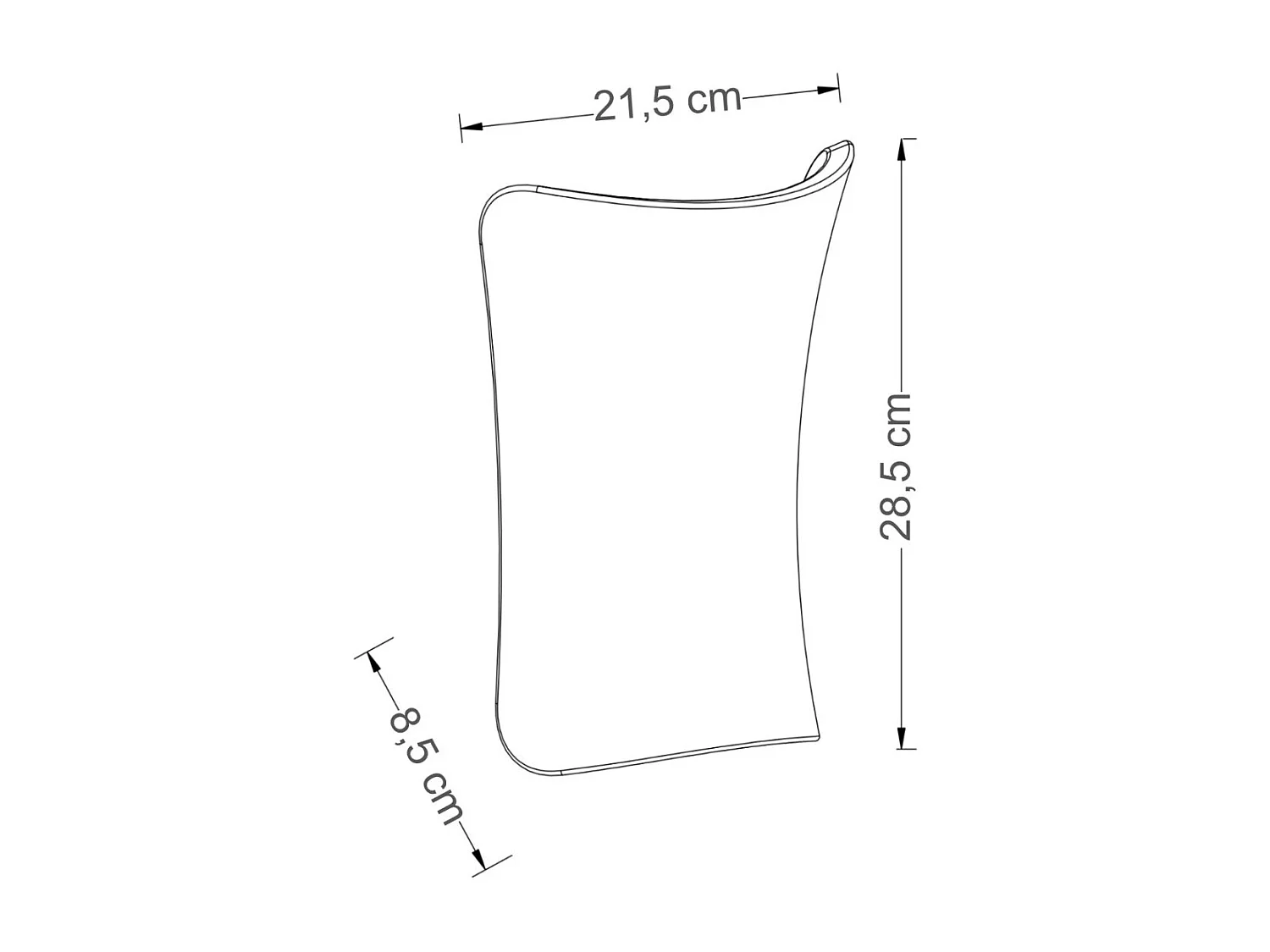 Applique blanche en gypse design sablier épuré - Zoriel