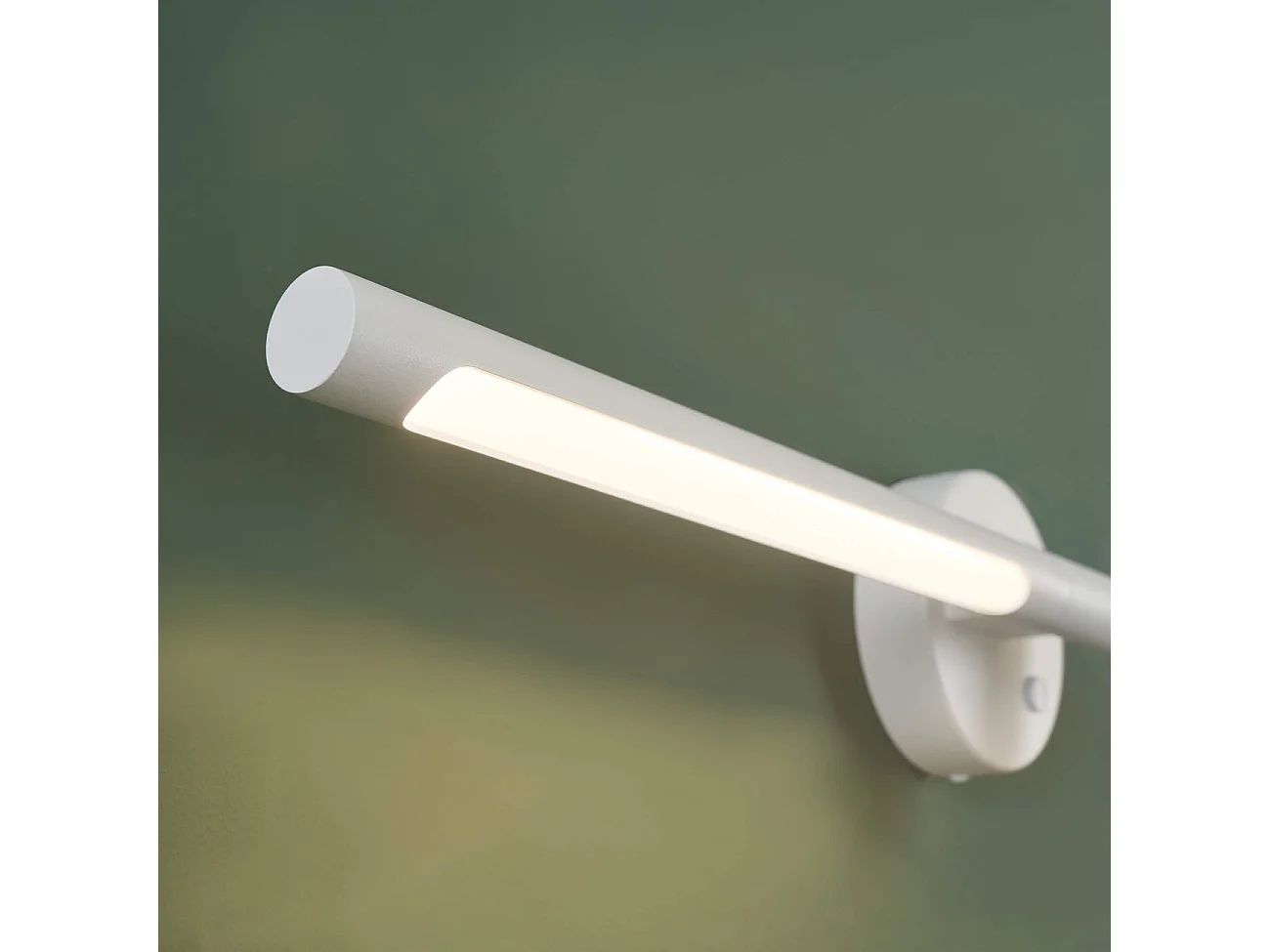 Applique murale blanche avec liseuse LED orientable  - Noxea