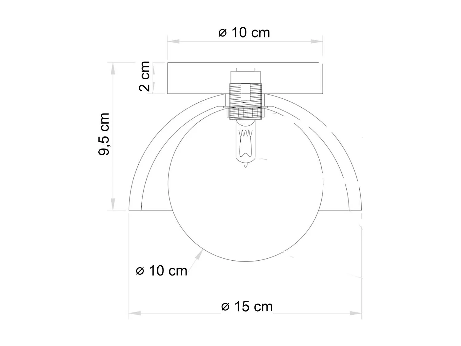 Petit éclairage en pierre naturelle bois et verre rond dépoli - Pietra