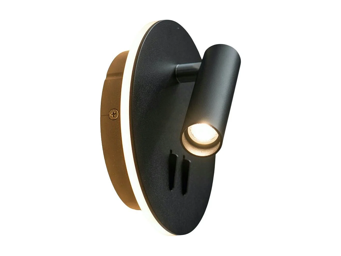 Liseuse tendance double LED et interrupteur - noir - Bilbao