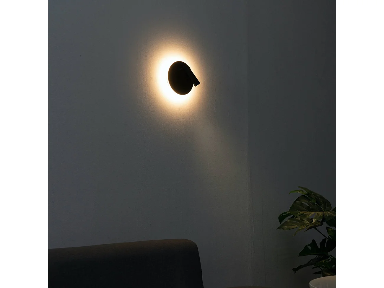 Liseuse tendance double LED et interrupteur - noir - Bilbao