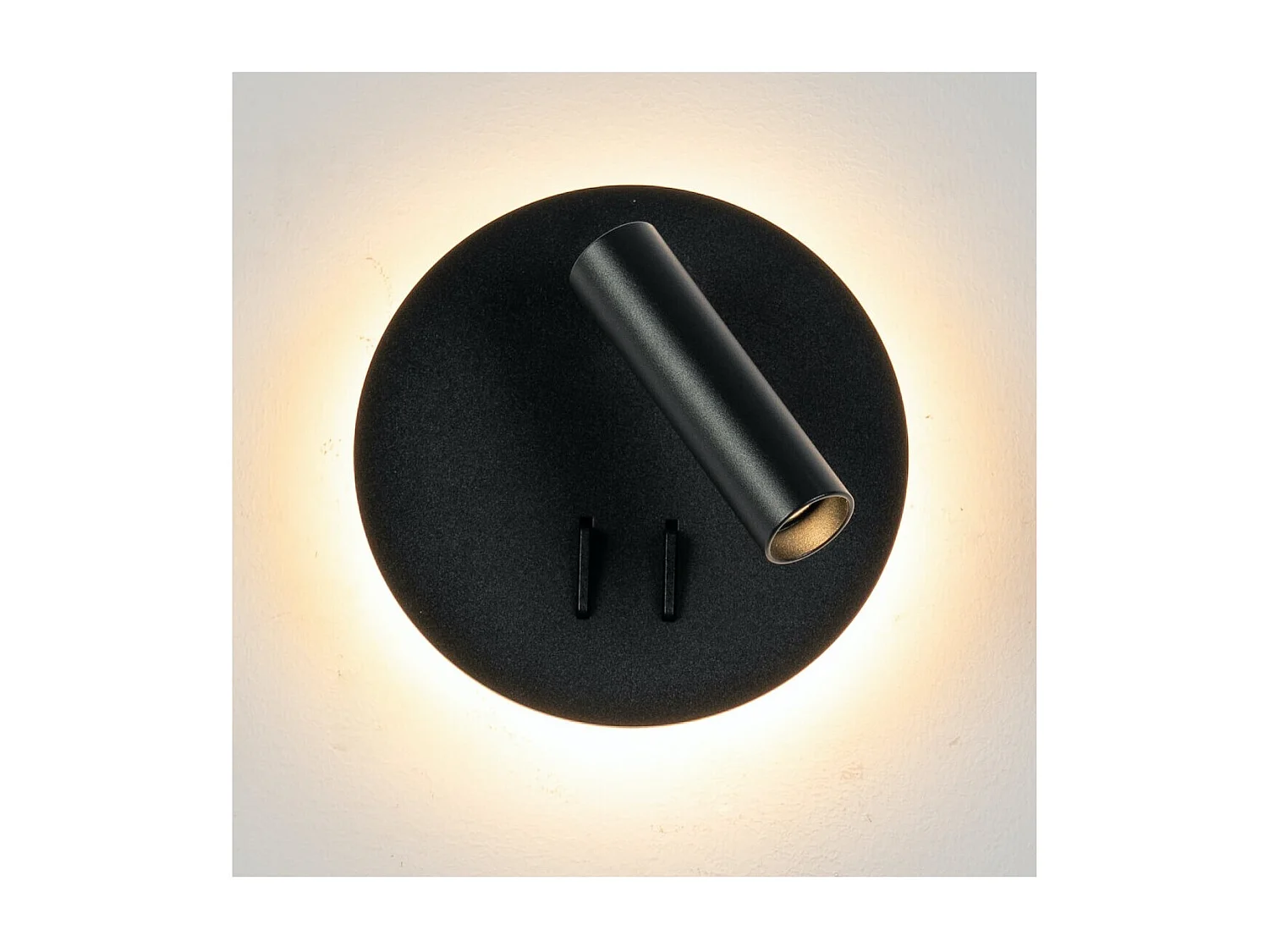 Liseuse tendance double LED et interrupteur - noir - Bilbao
