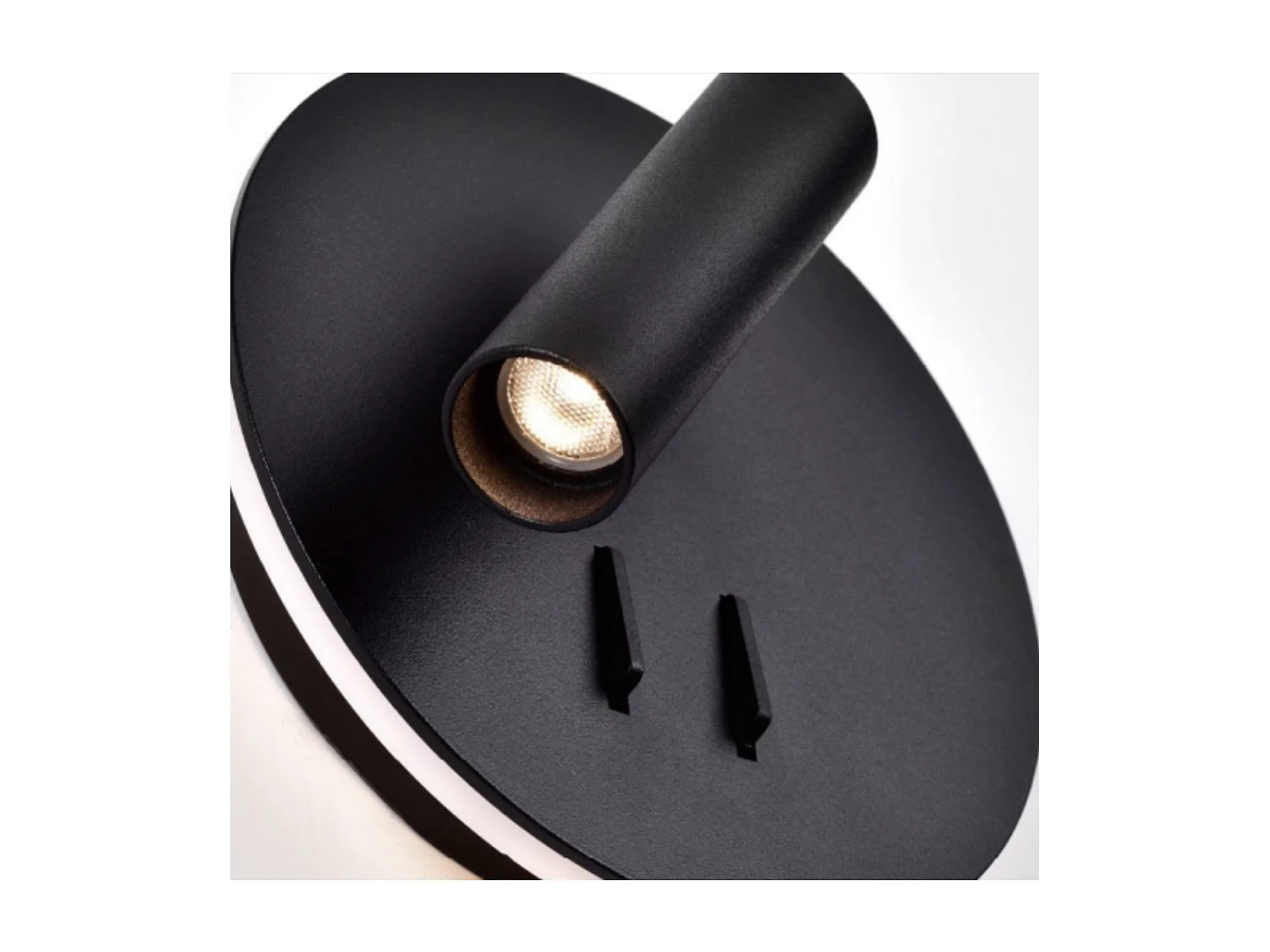 Liseuse tendance double LED et interrupteur - noir - Bilbao