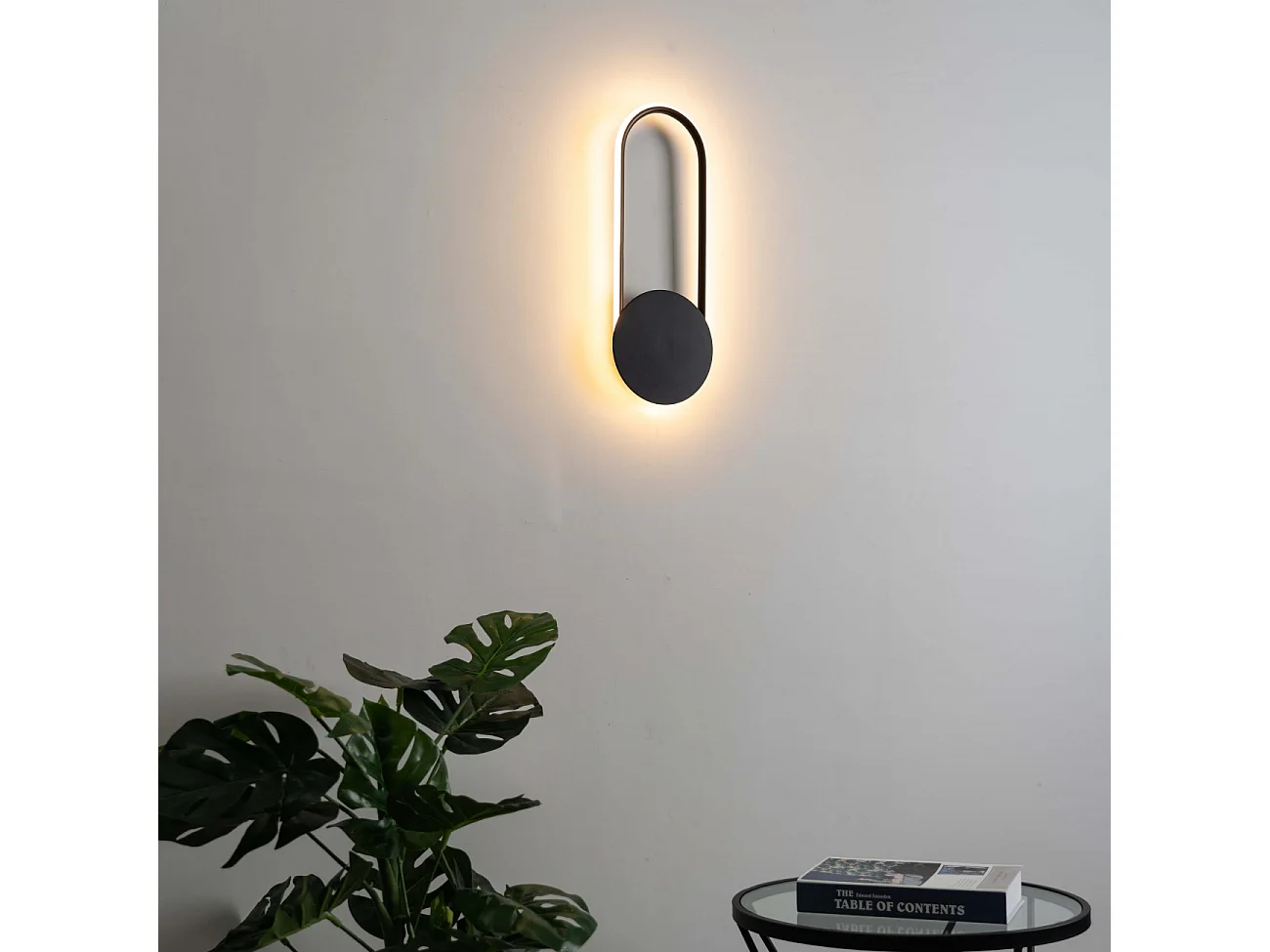 Applique cercle noir suspendu - Pise