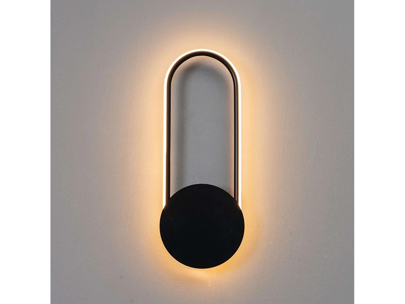 Applique cercle noir suspendu - Pise