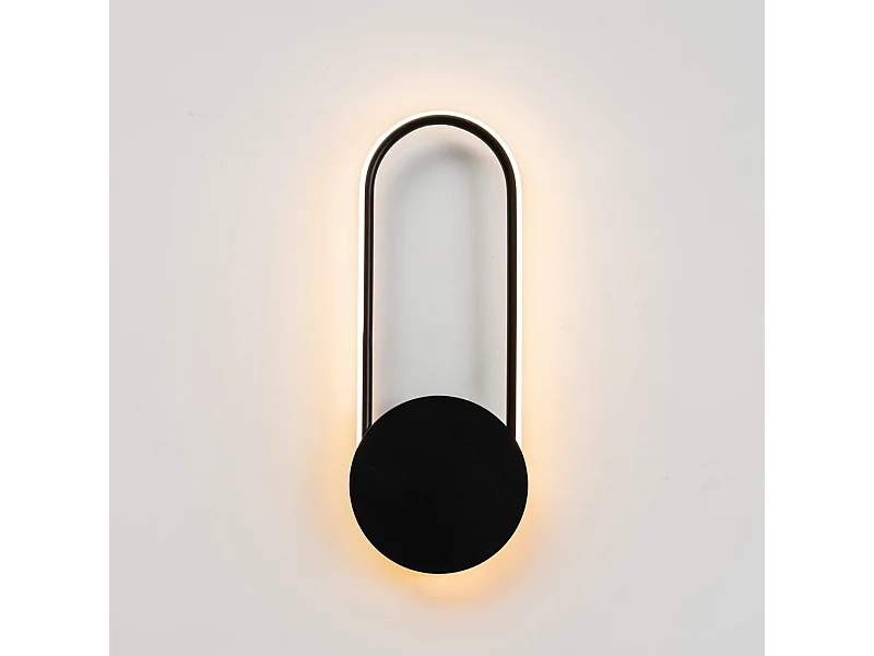 Applique cercle noir suspendu - Pise