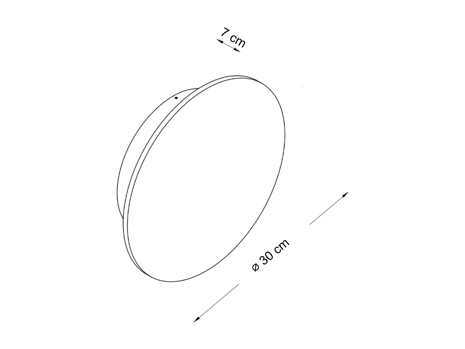 Grand éclairage mural blanc moderne LED 30 cm IP54 - Lunar