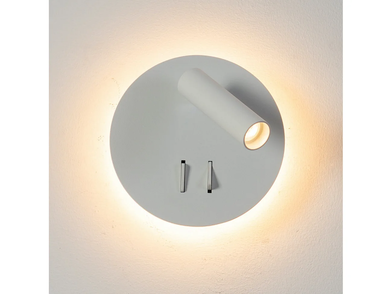 Liseuse tendance double LED et interrupteur blanc - Bilbao