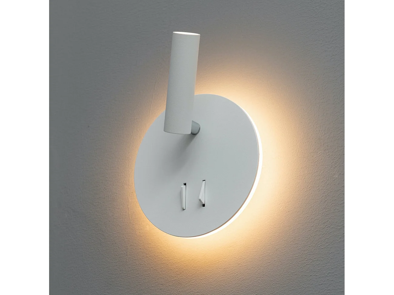 Liseuse tendance double LED et interrupteur blanc - Bilbao