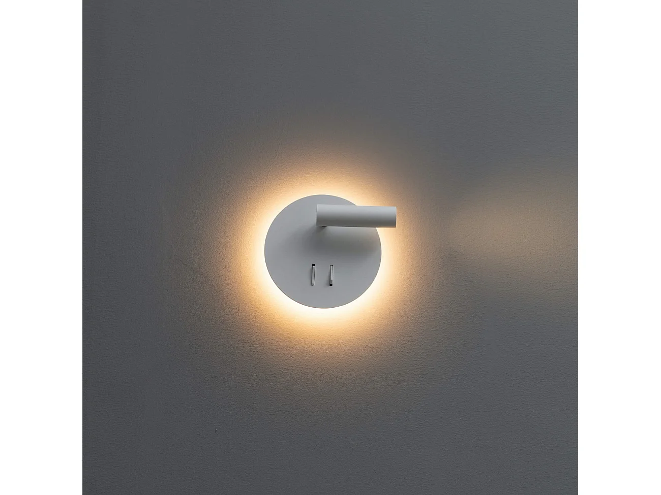 Liseuse tendance double LED et interrupteur blanc - Bilbao