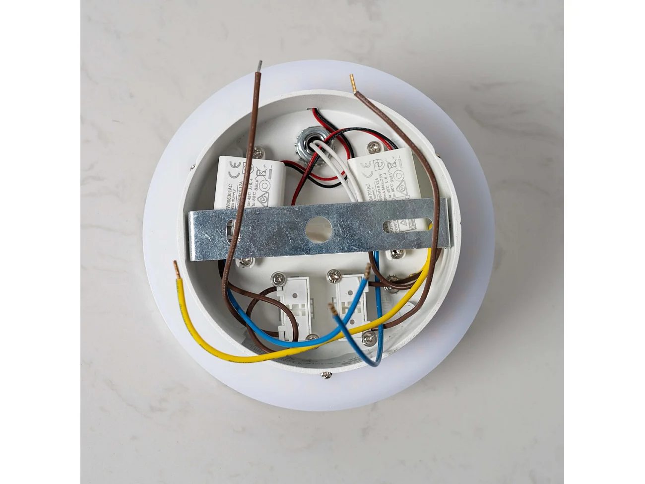 Liseuse tendance double LED et interrupteur blanc - Bilbao