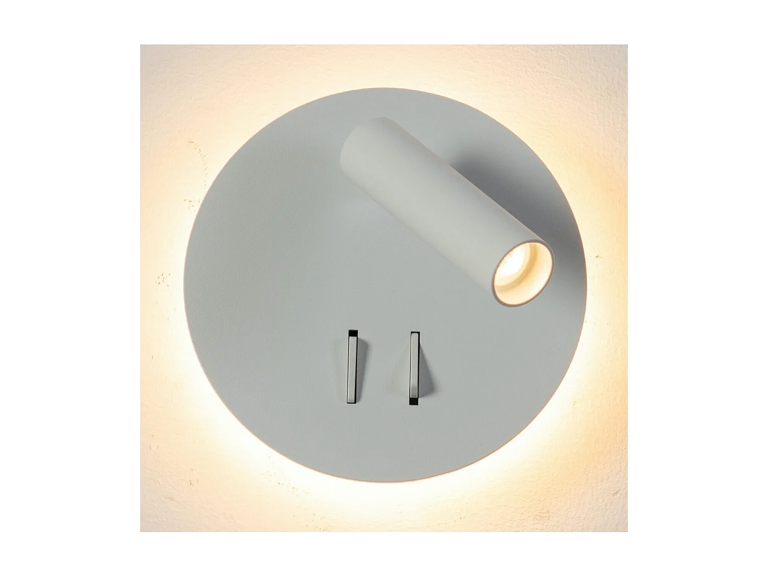 Liseuse tendance double LED et interrupteur blanc - Bilbao