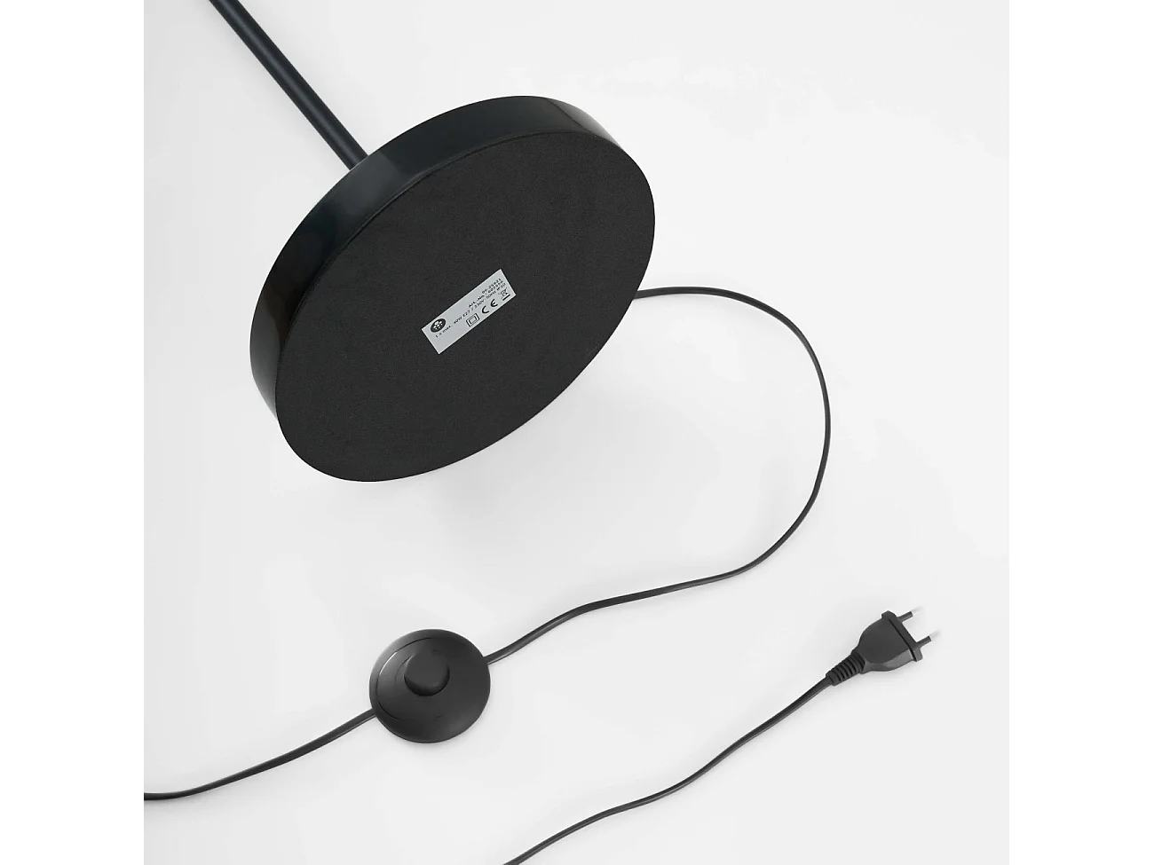 Lampadaire industriel noir verre fumé style atelier vintage - Linz