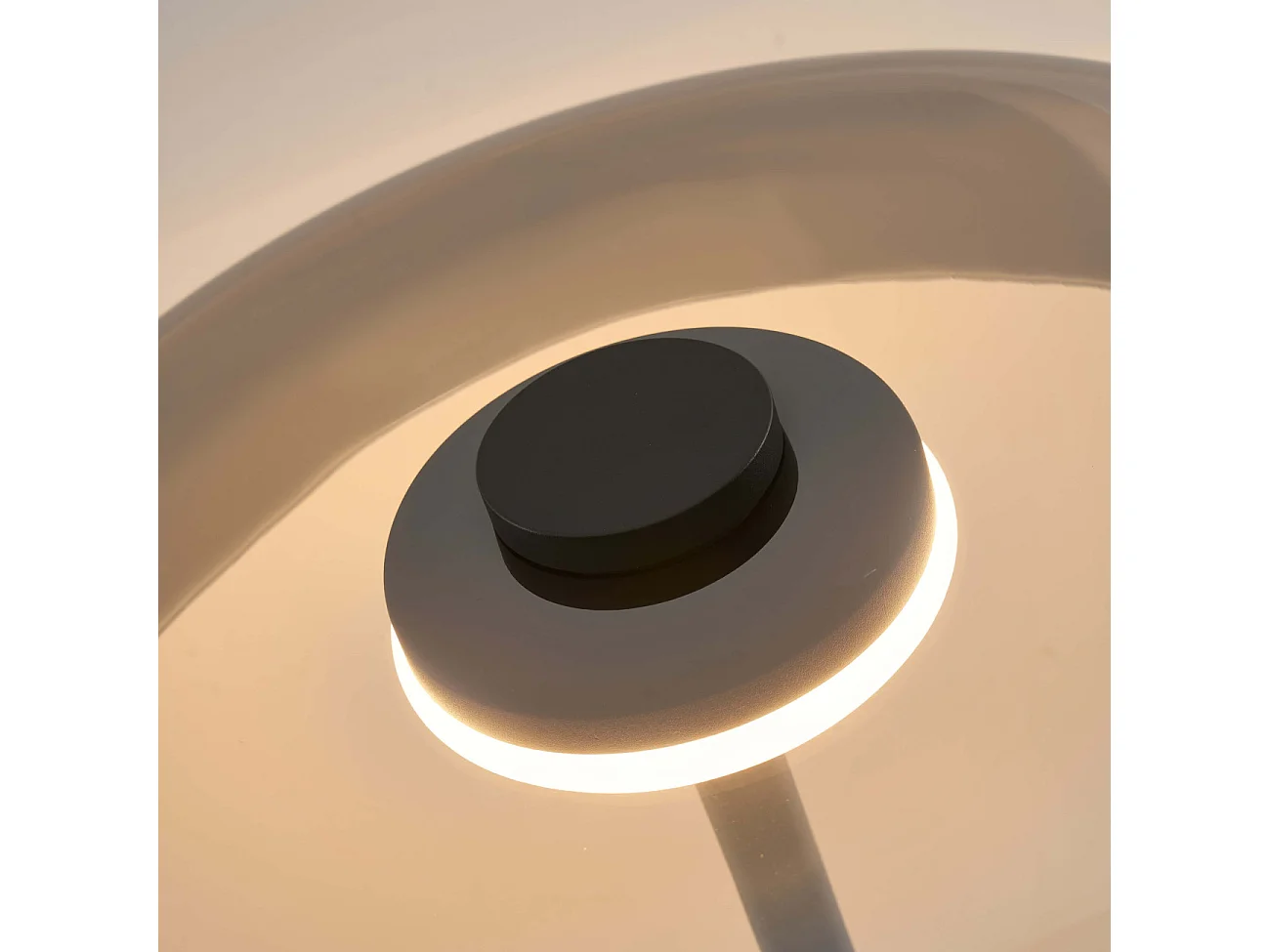 Lampadaire noir verre fumé contemporain 165 cm - Riccardo