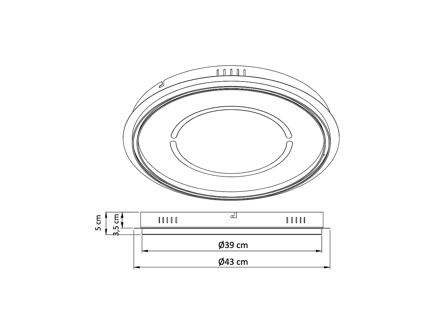 Plafonnier LED design circulaire - Olava