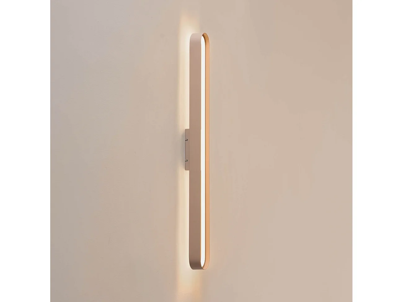 Éclairage linéaire beige LED dimmable 115 cm - Oswin