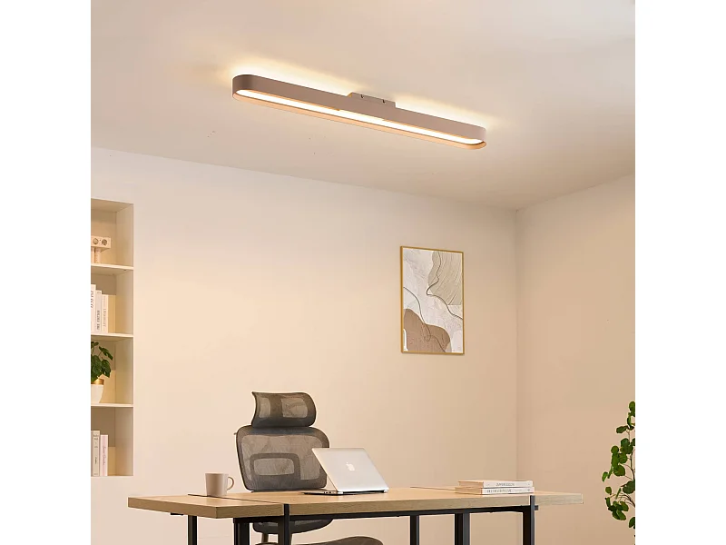 Éclairage linéaire beige LED dimmable 115 cm - Oswin