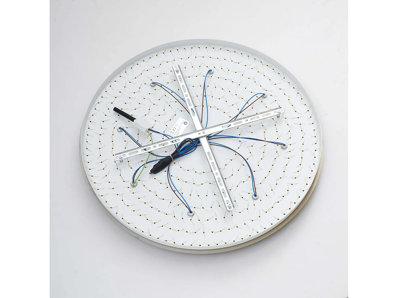 Plafonnier chic doré multi pampille transparentes 62 cm - Sandrilla