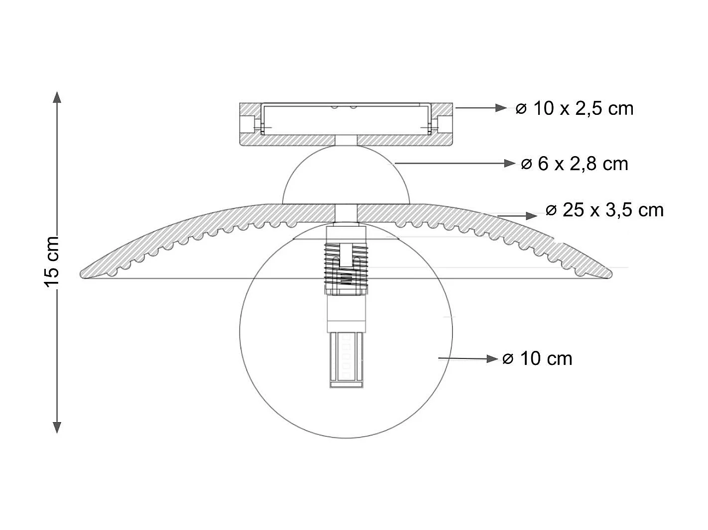 Éclairage moderne en bois de noyer et verre blanc - Thalan