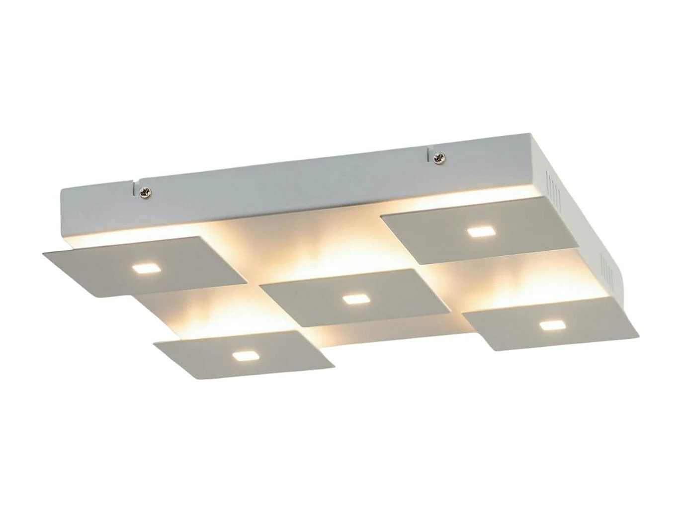 Plafonnier LED blanc carre L34 cm - Nova