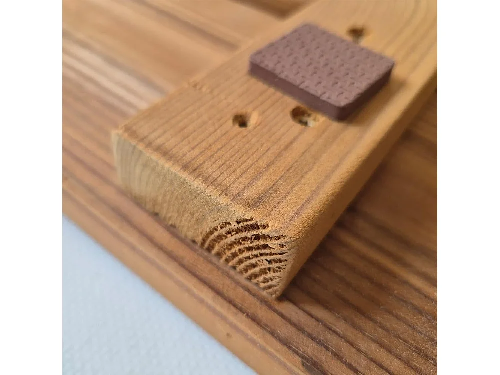 Pedana doccia antiscivolo in legno THERMO WOOD, 78x78 cm