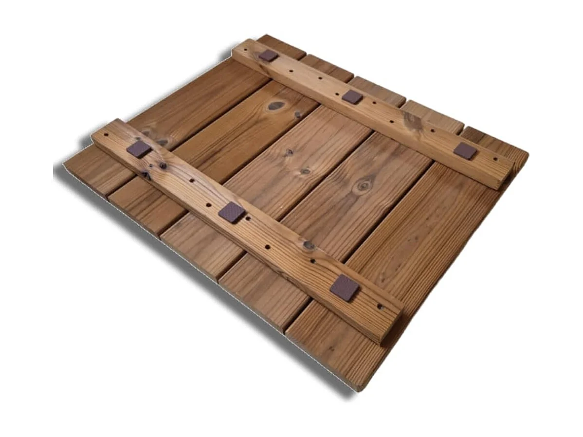 Pedana antiscivolo per doccia 60x50 cm in legno Thermo-Wood
