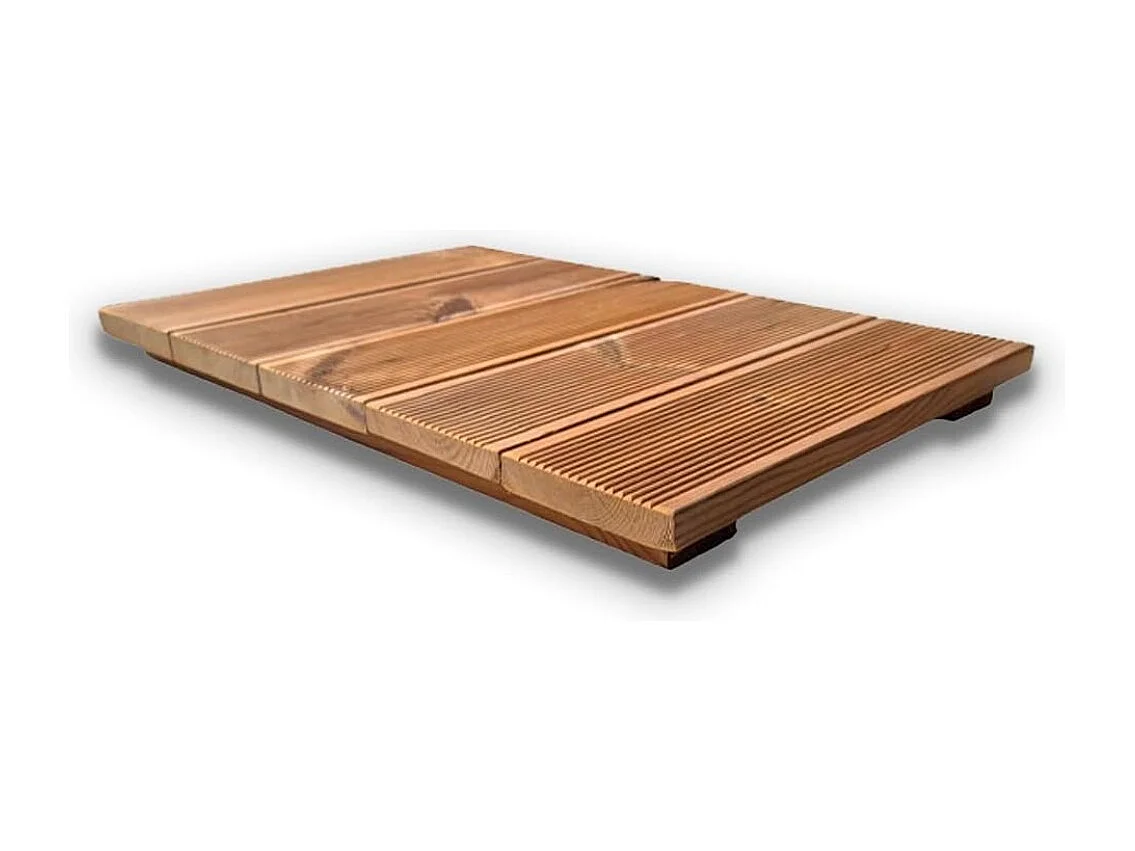 Pedana antiscivolo per doccia 60x60 cm in legno Thermo-Wood