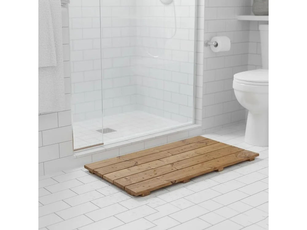 Pedana antiscivolo per doccia 100x70 cm in legno Thermo-Wood