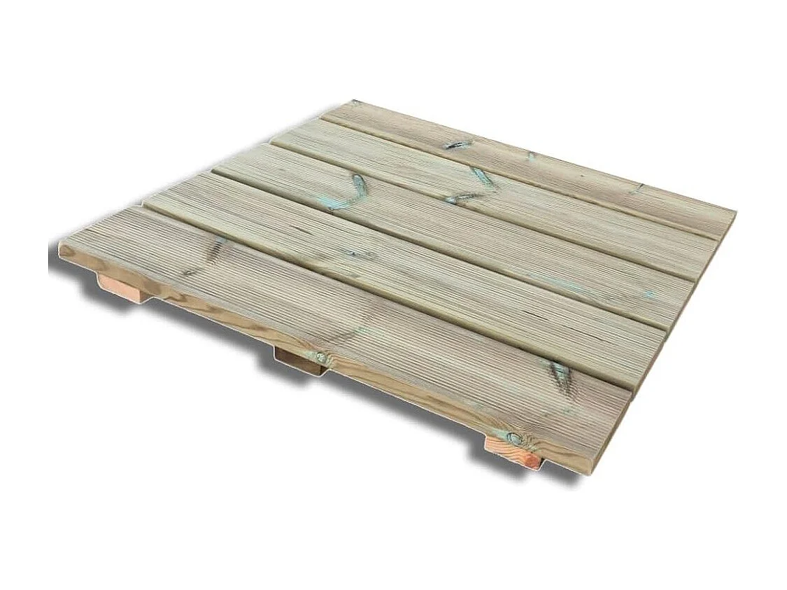 Pedana doccia antiscivolo 78x78 cm, in legno impregnato di pino