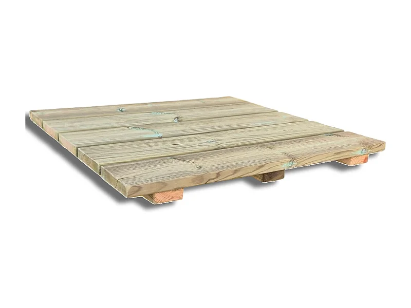 Pedana doccia antiscivolo 78x78 cm, in legno impregnato di pino