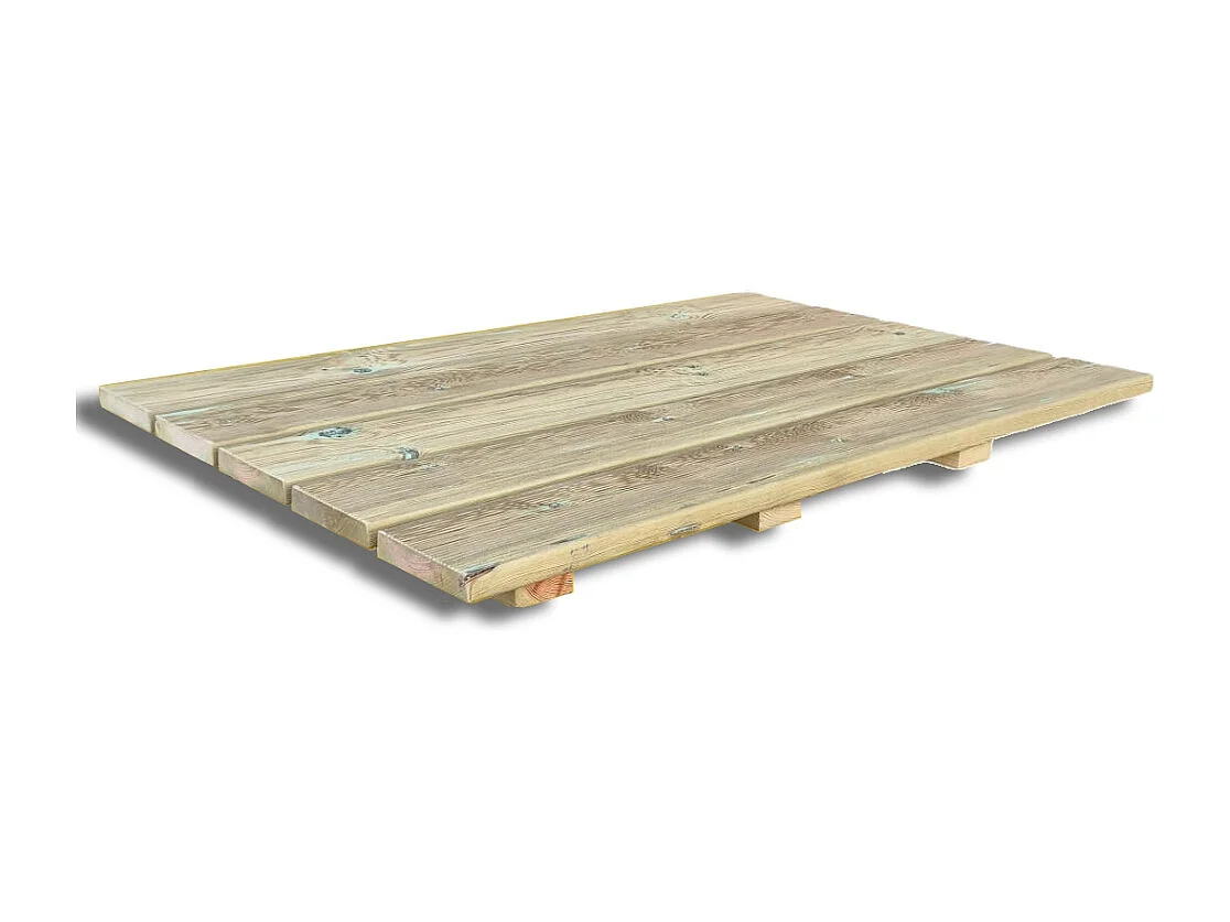 Pedana doccia antiscivolo 118x78 cm, in legno impregnato di pino