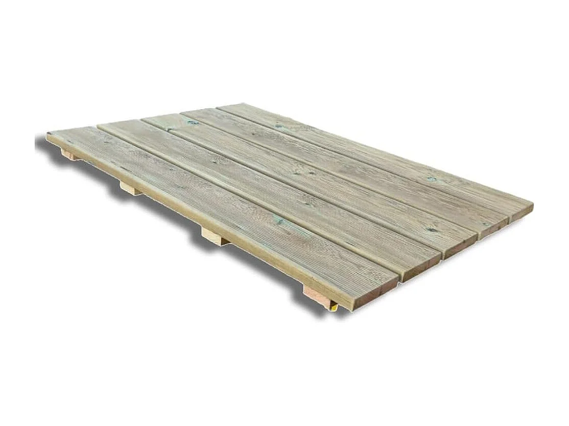 Pedana doccia antiscivolo 118x78 cm, in legno impregnato di pino