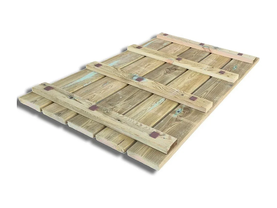 Pedana doccia antiscivolo 118x78 cm, in legno impregnato di pino