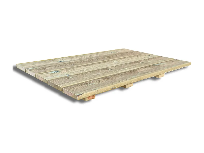 Pedana doccia antiscivolo 118x78 cm, in legno impregnato di pino