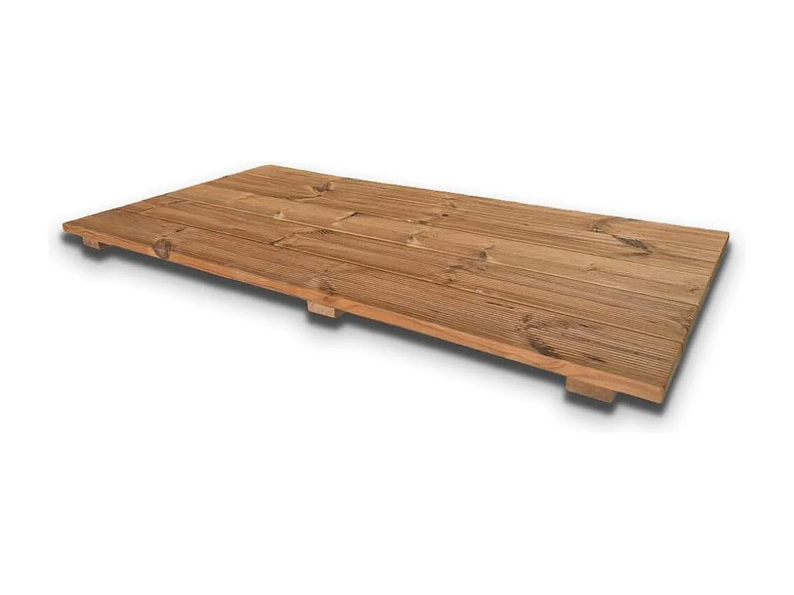 Pedana antiscivolo per doccia 100x60 cm in legno Thermo-Wood